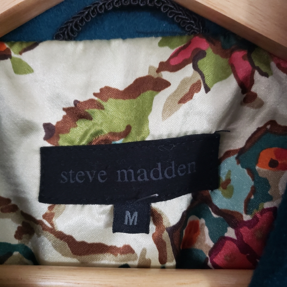 Steve Madden Teal wool blend bomber jacket - Picture 5 of 7